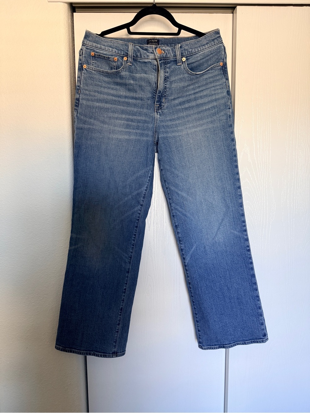 J Crew Full Length Slim Wide Leg Jeans
